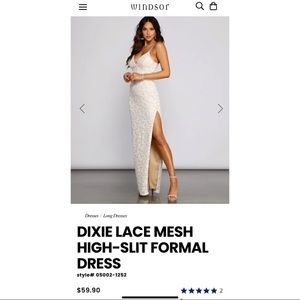 White lace sparkle dress